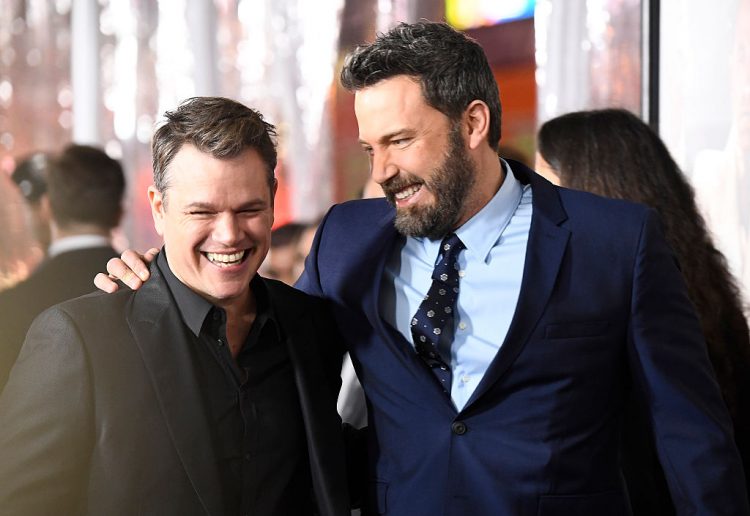 HOLLYWOOD, CA - JANUARY 09:  Actors Matt Damon and Ben Affleck attend the premiere of Warner Bros. Pictures' 